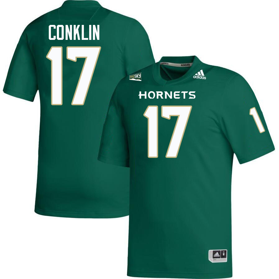 Carson Conklin SAC State Jersey,Sacramento State Hornets #17 Carson Conklin Jersey-Green